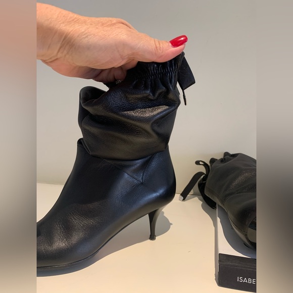 **SOLD** Chanel black Leather “scrunch” booties - Picture 10 of 10